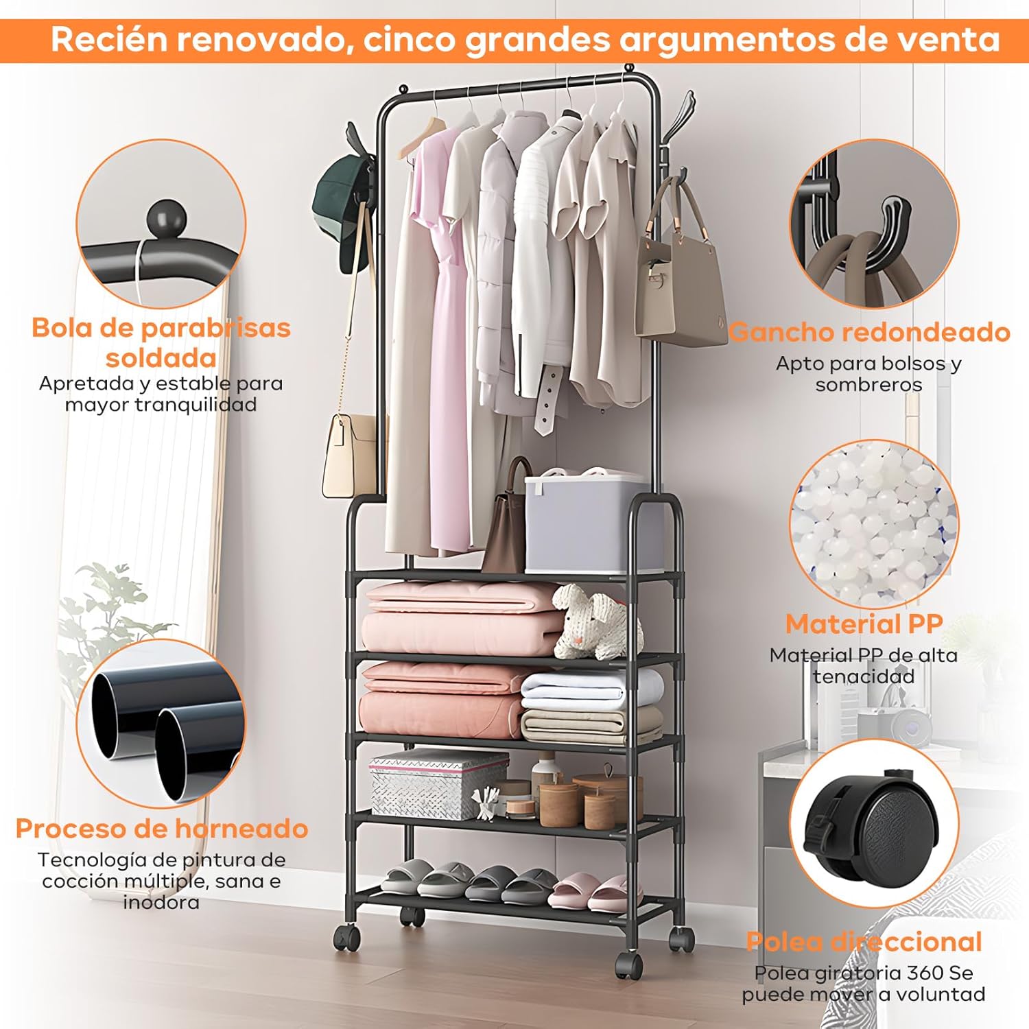 Clothes Rack 5 Shelves