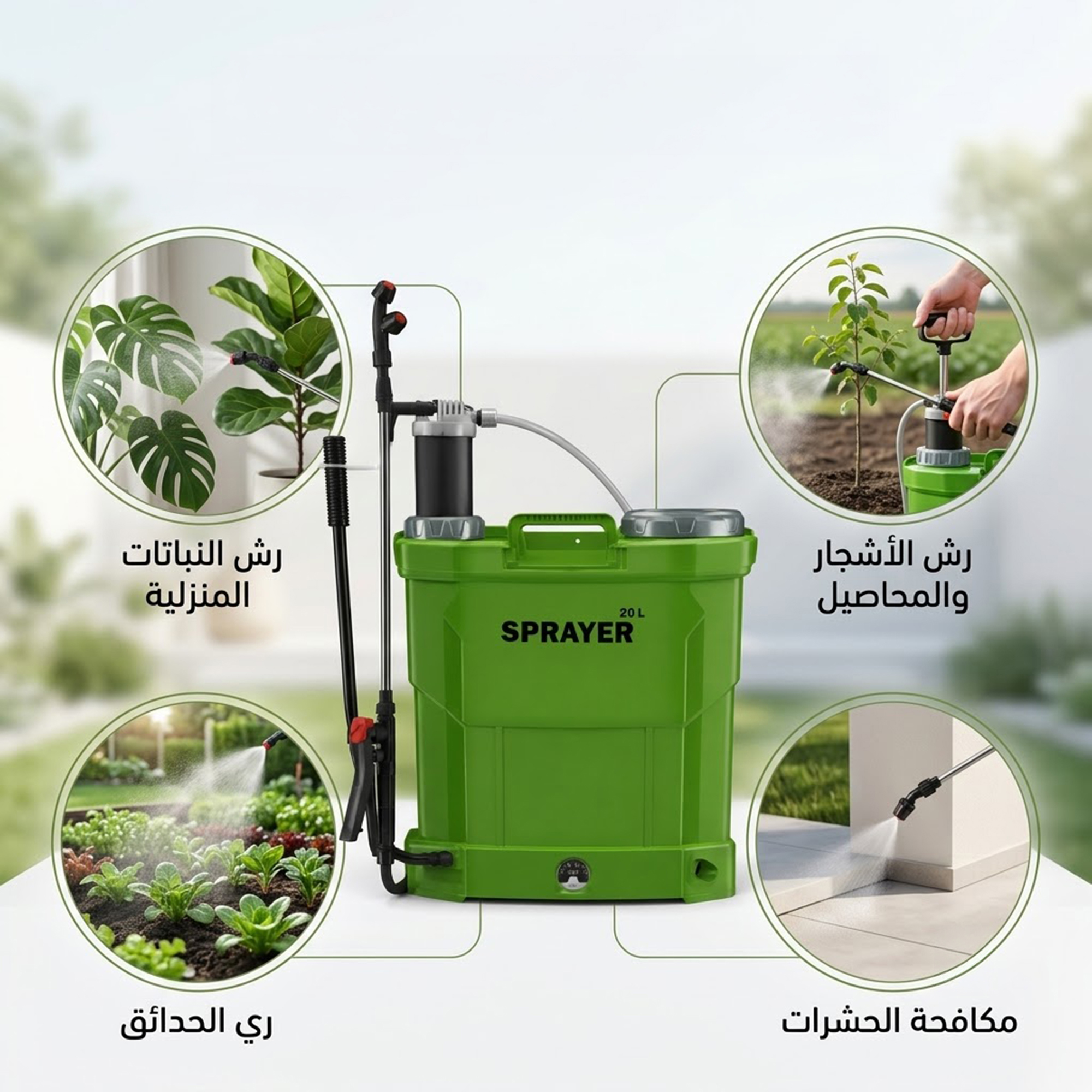 استخدامات رشاش الظهر الكهربائي