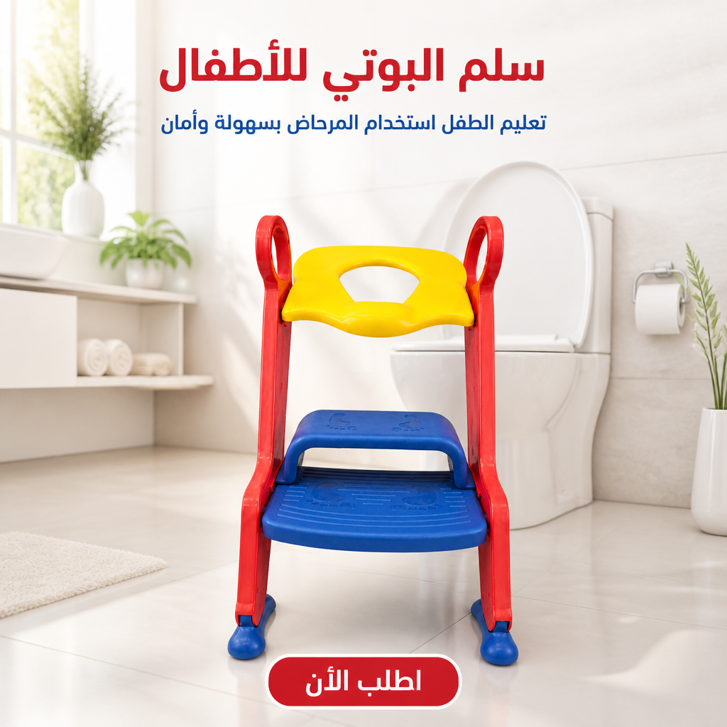 بوتي مع سلم لتدريب أطفال للحمام 2*1