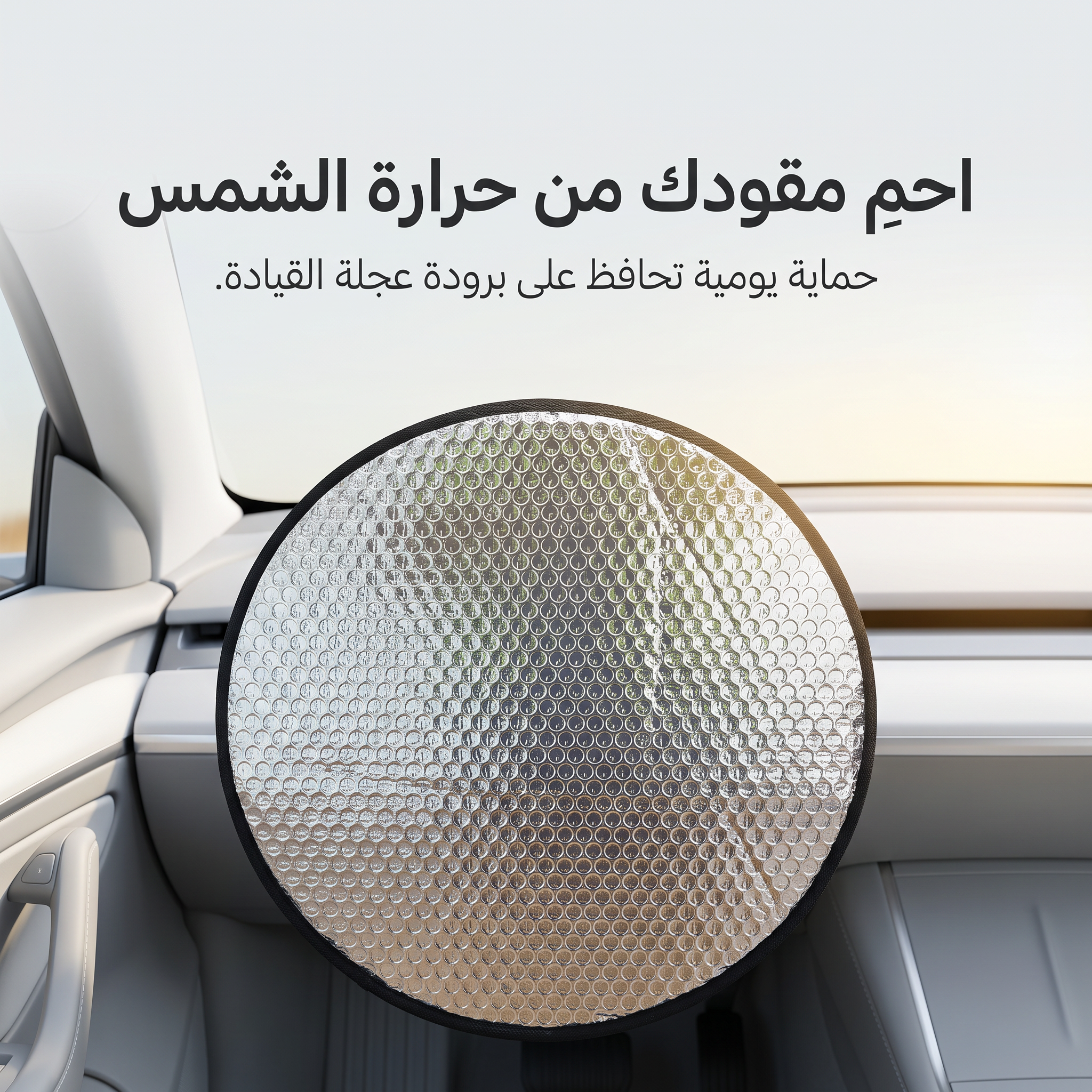 واقي شمس لعجلة قيادة السيارة