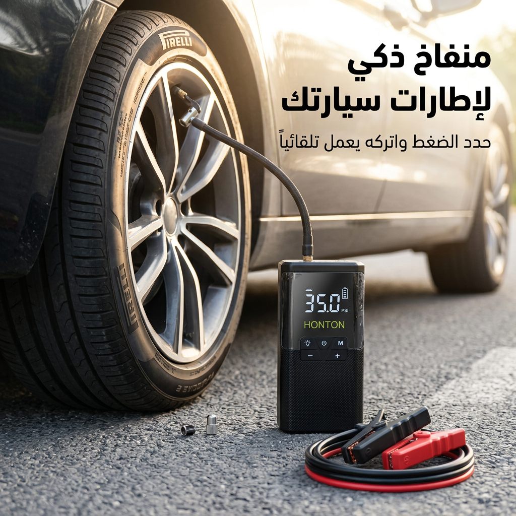 جهاز تشغيل بطارية السيارة (Jump Starter) ومنفاخ 5*1 HONTON