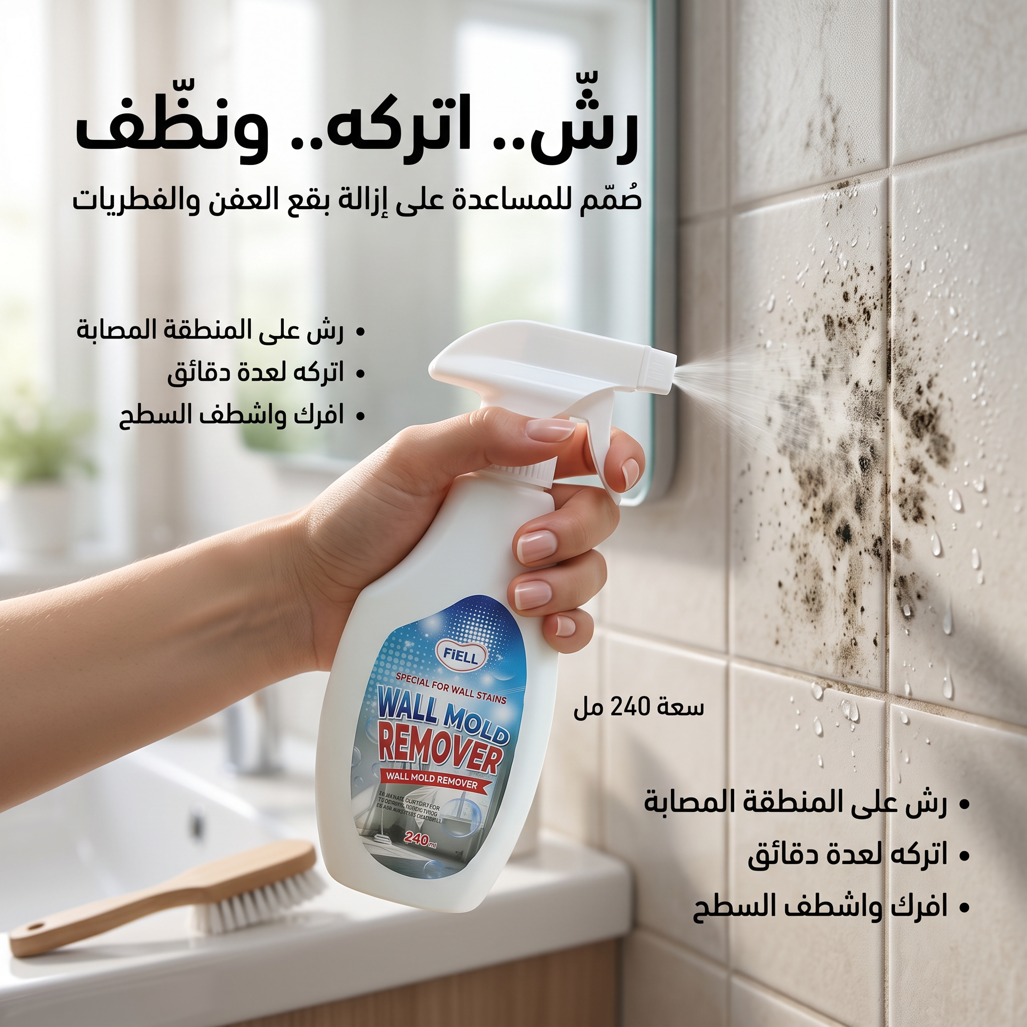 بخاخ مزيل العفن والفطريات للجدران والأسقف(المطبخ -والحمام)