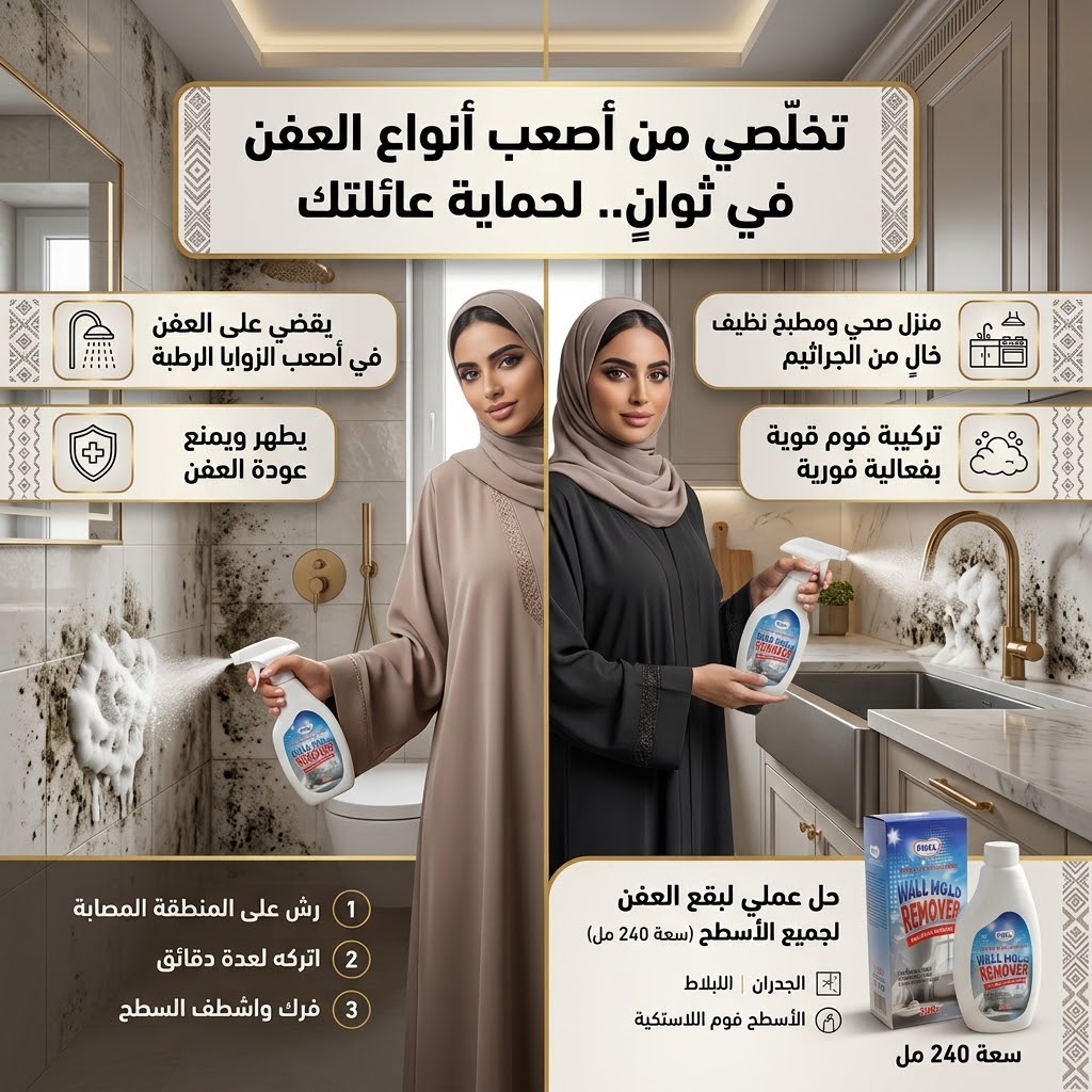 بخاخ مزيل العفن والفطريات للجدران والأسقف(المطبخ -والحمام)