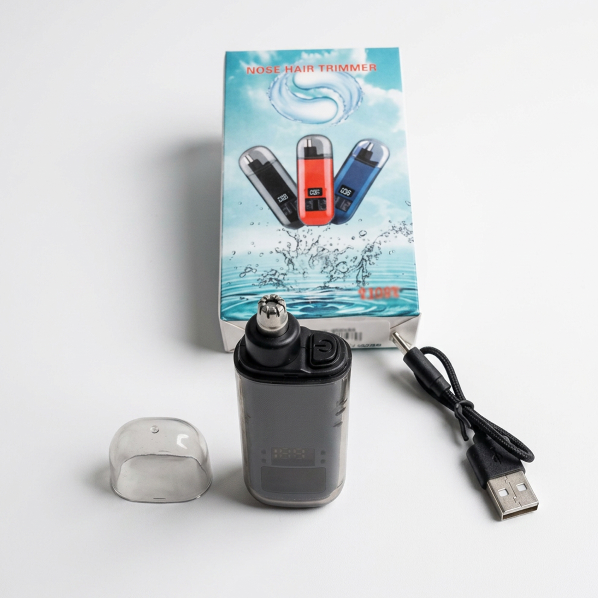 ماكينة تشذيب شعر الأنف الكهربائية، صغيرة الحجم, محمولة، مناسبة للرجال والنساء، شحن USB، استخدام لاسلكي