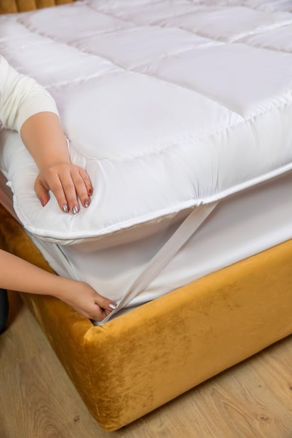مرتبة تطرية استيك فندقية قطن أبيض (160×200 سم)