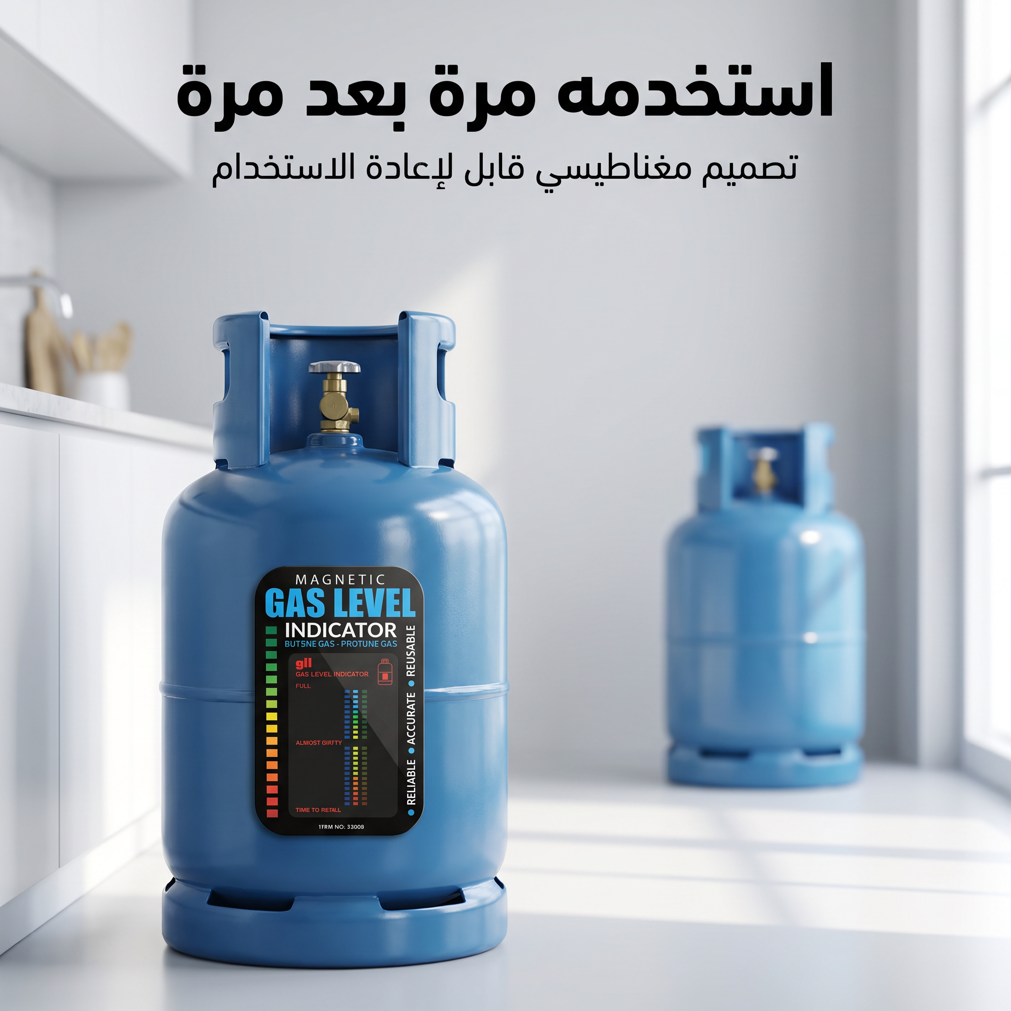• مؤشر مستوى الغاز الذكى