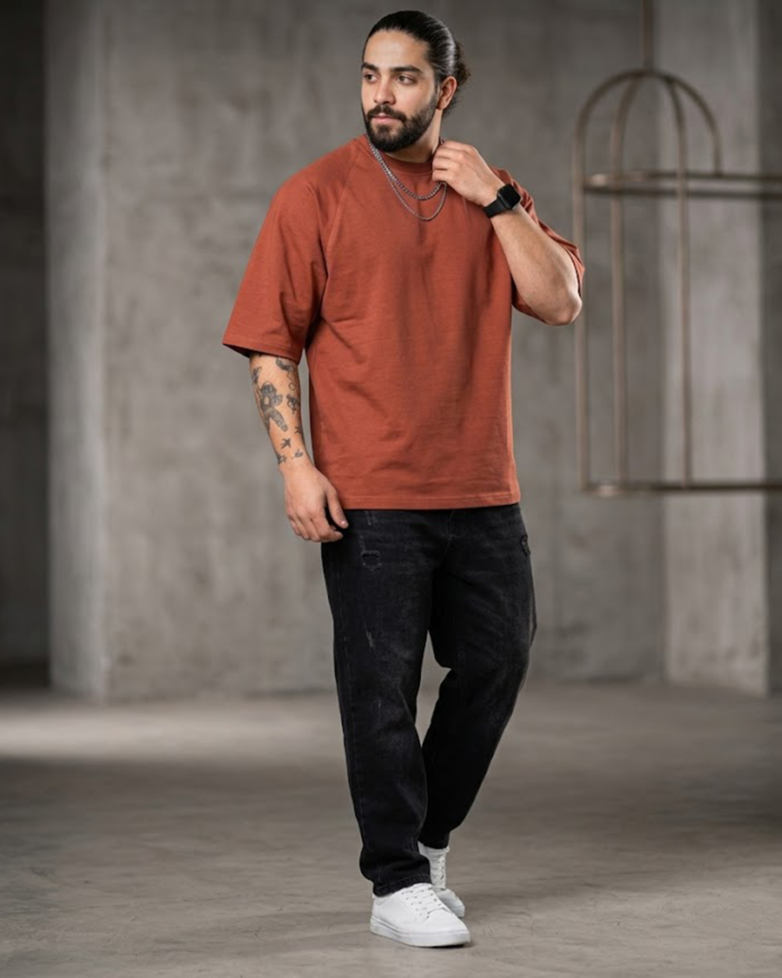 التيشرت البيزك البني مقاس اتنين اكس - 2