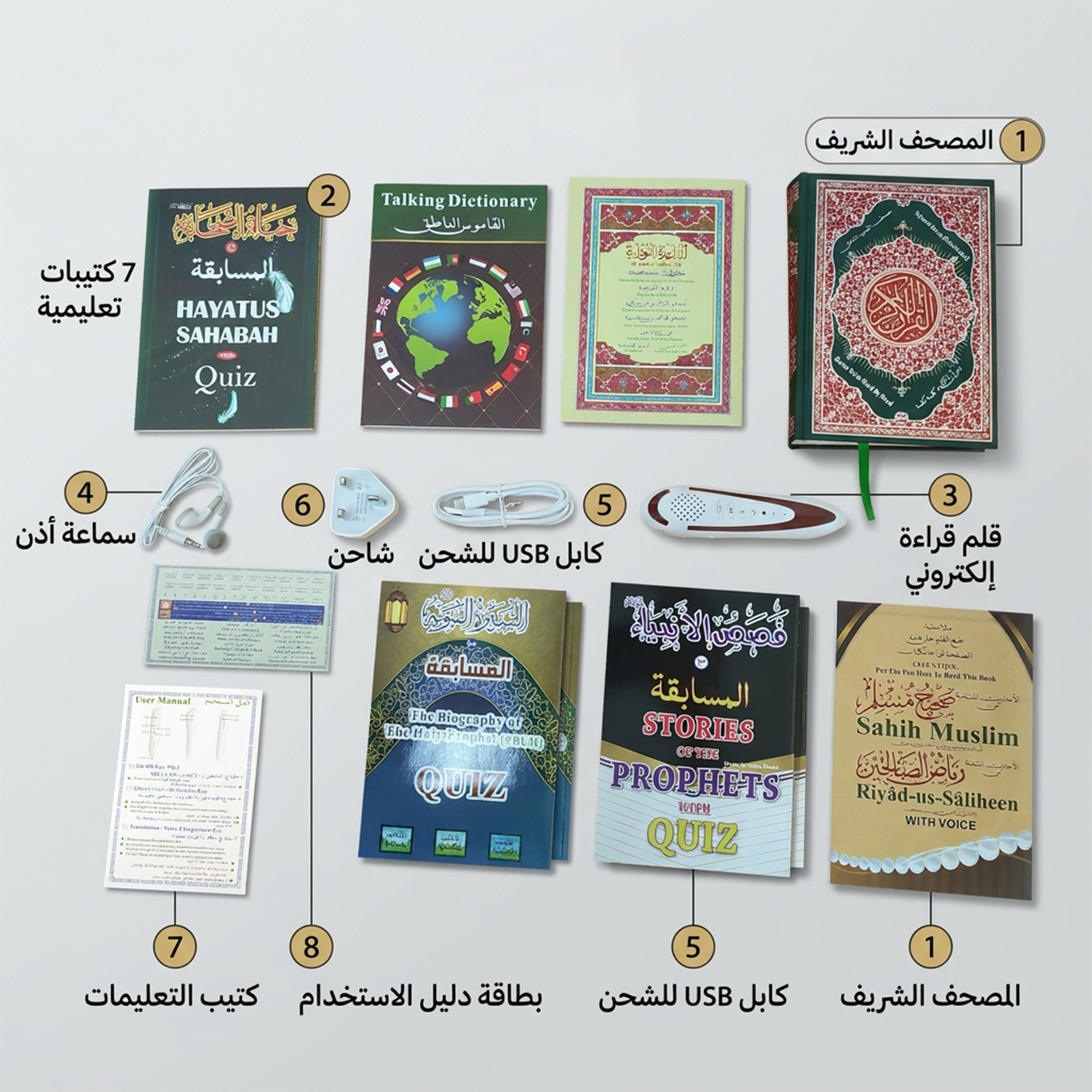 • قلم ذكي الكتروني قارئ للقران الكريم بالتجويد