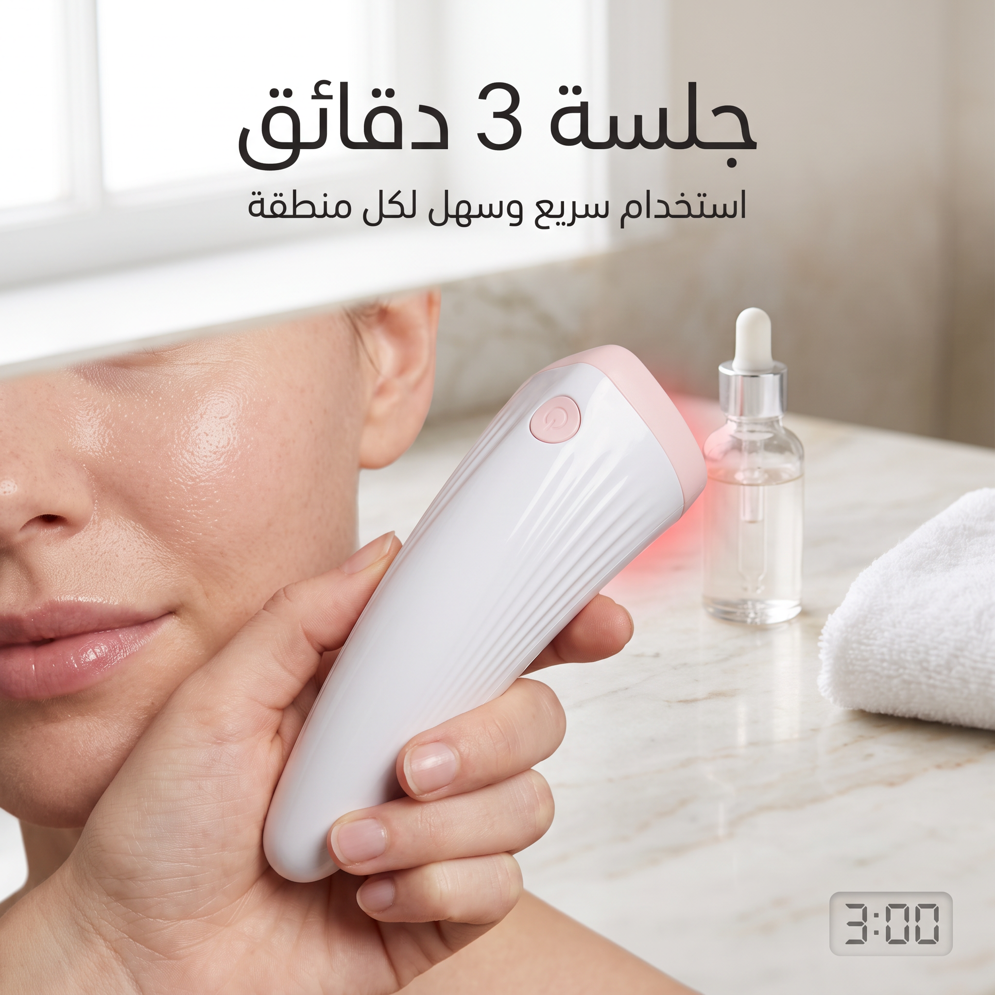 جهاز العلاج الضوئي للحبوب بتقنية الضوء الازرق والاحمر