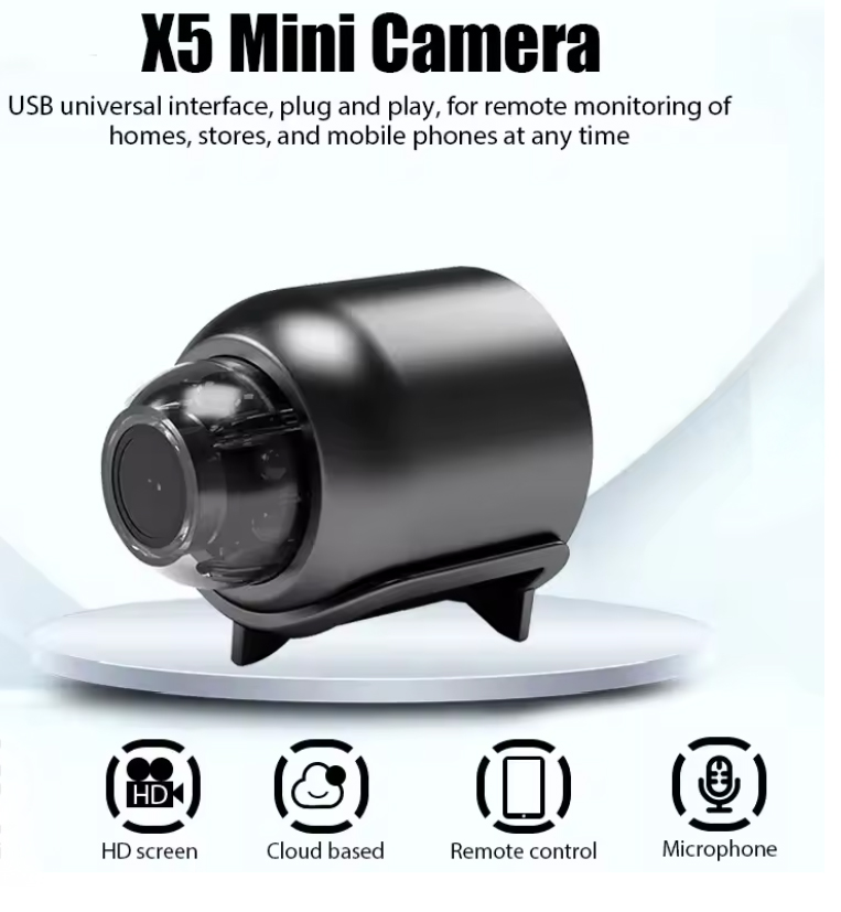 عرض قطعتين كاميرا x5 Mini WiFi IP 1080P HD كاميرا مراقبة سلكية مسجل عن بعد للهواتف الذكية