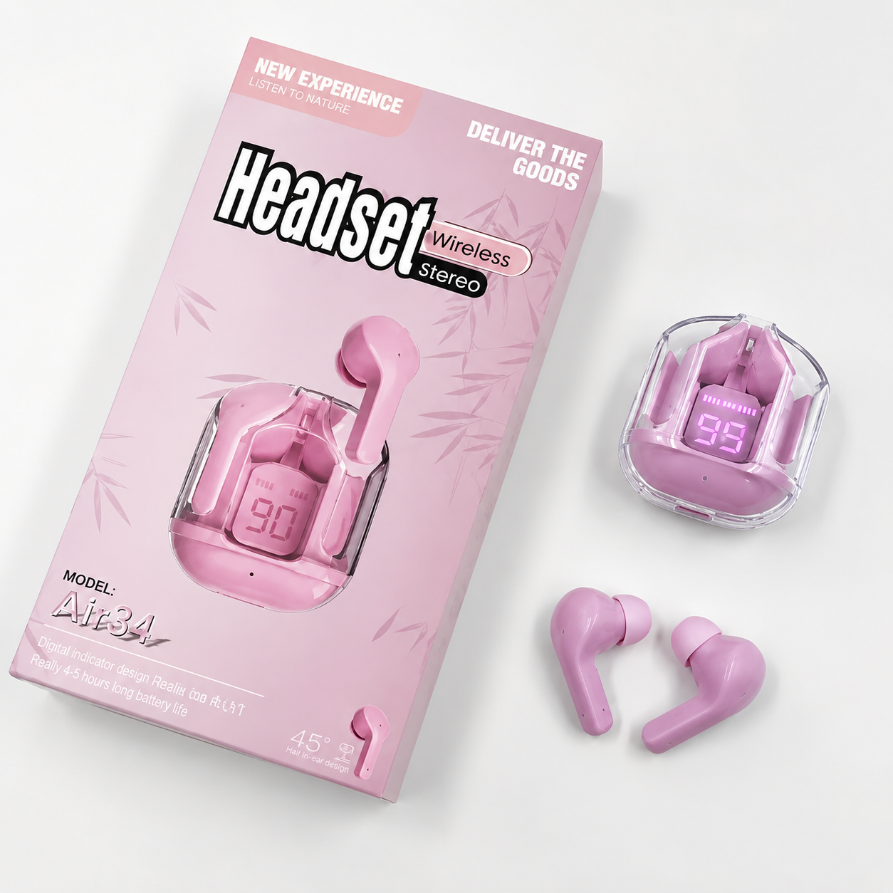 AIRPODS AIR 31 سماعات بلوتوث عازلة للضوضاء مع علبة شحن بشاشة ديجيتال