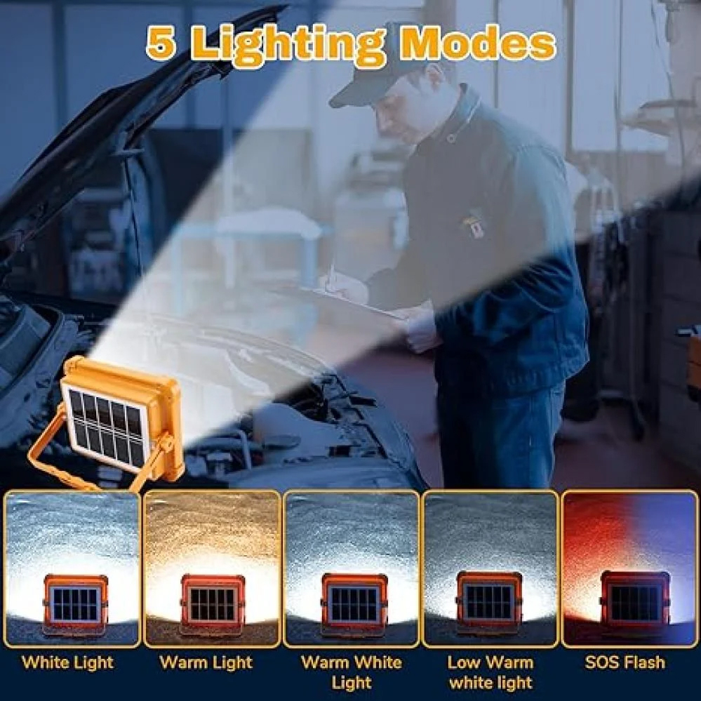 الكشاف العملاق يعمل بالطاقه الشمسيه او الشحن 4 في 1 - 7