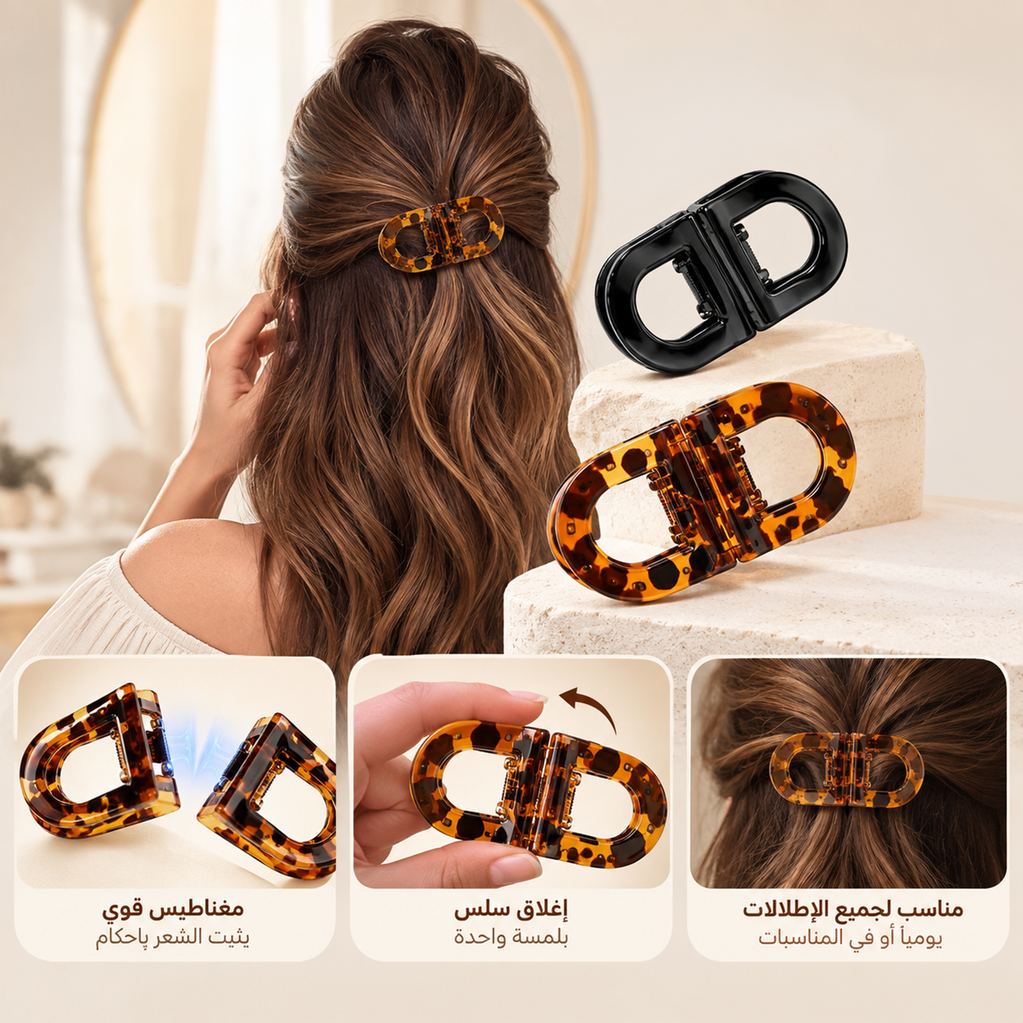 SHEIN magnetic Hair Clip D shape