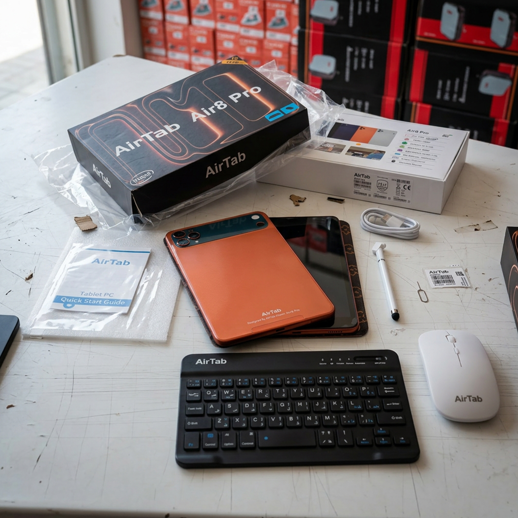 تابلت Airtap Air 8 pro (بضمان عام ) + كيبورد و ماوس بلوتوث
