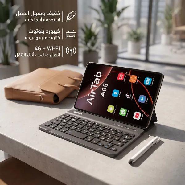تابلت أير تاب A08 بمساحة 1 تيرا وشاشة ريتينا 8 بوصة