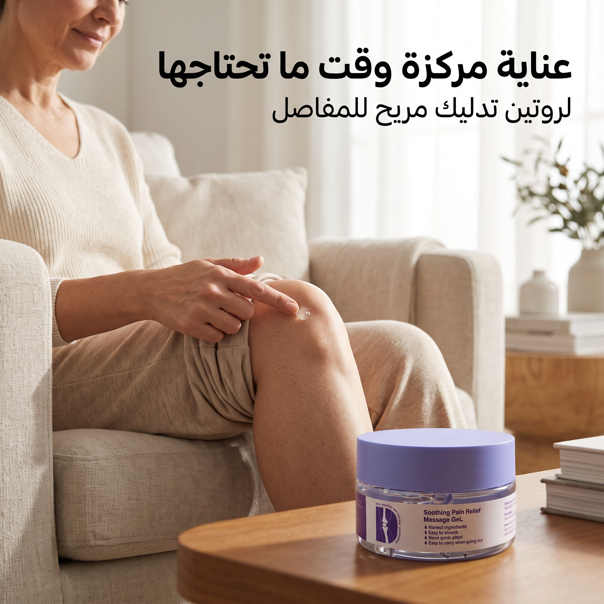 جل تدليك مهدئ لتخفيف الآلام بتركيبة نباتية