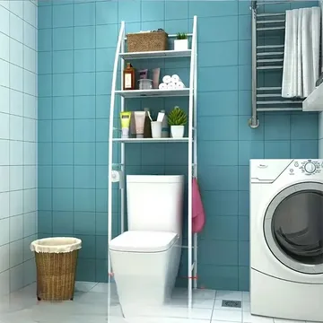  عرض ٢ رفوف معدنية لخزانة المرحاض