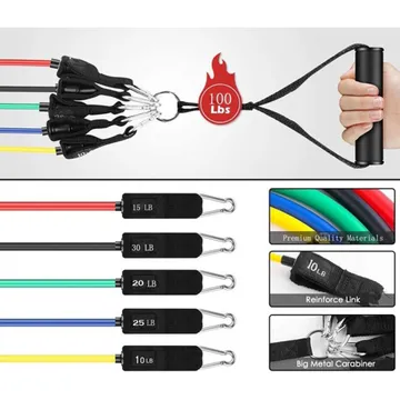  الأربطة المرنة للتمارين الرياضية بقوة من 4.5 كجم الى 13.6 كجم