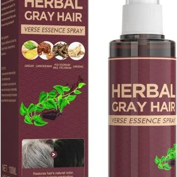  مصل علاج الشعر الأبيض الرمادي من الأبيض إلى الأسود