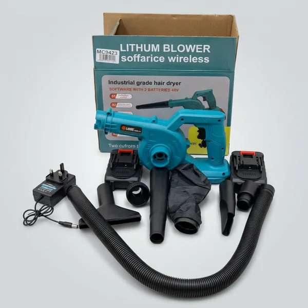 منفاخ هواء لاسلكي قوي LIDUO TOOLS 550 واط – 48 فولت للنفخ والشفط