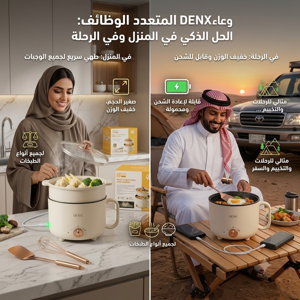 وعاء طهي دينكس DENX DX3904 سعة 1.5 لتر وقدرة 600 واط
