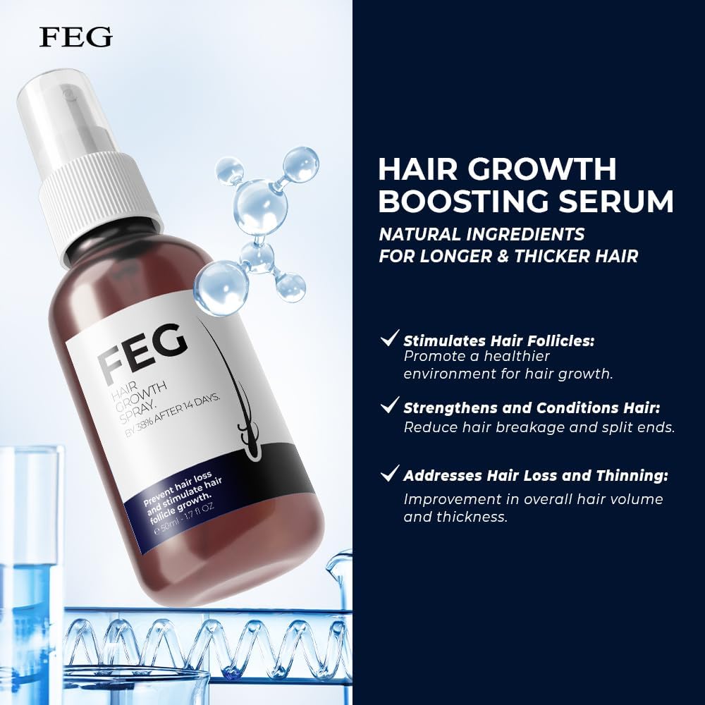 عرض سيرم Blue PePtide + سبراي الشعر FEG 