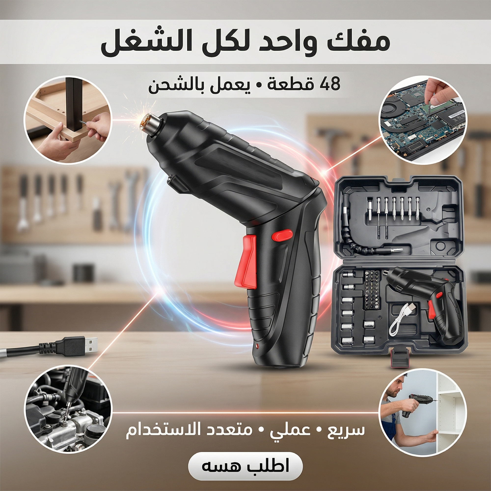 المفك الشحن الاحترافي