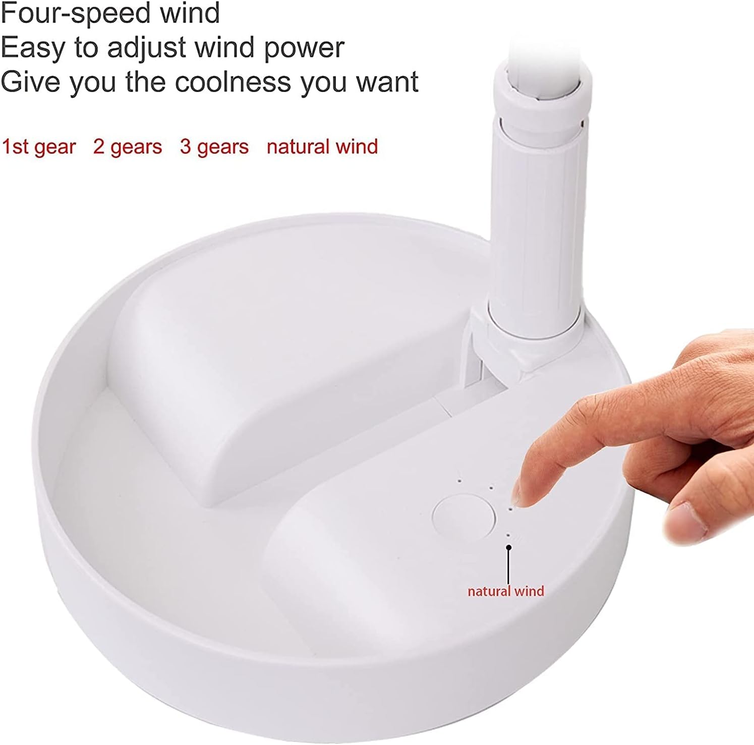 بانكه متحركه تعمل بالشحن 180ْ Foldable Fan ضمان 6 أشهر