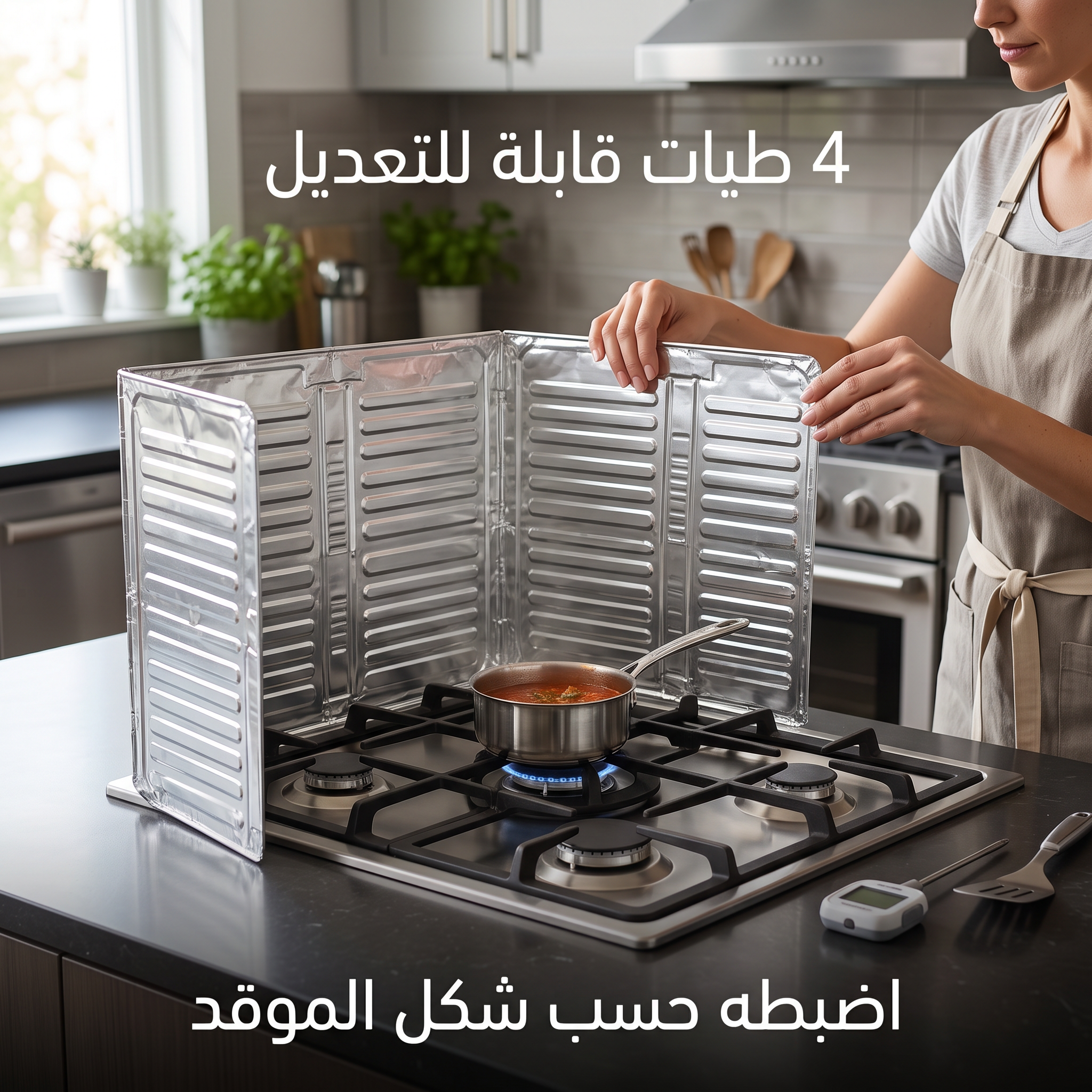 حاجز مانع لطرطشة الزيت والدهون