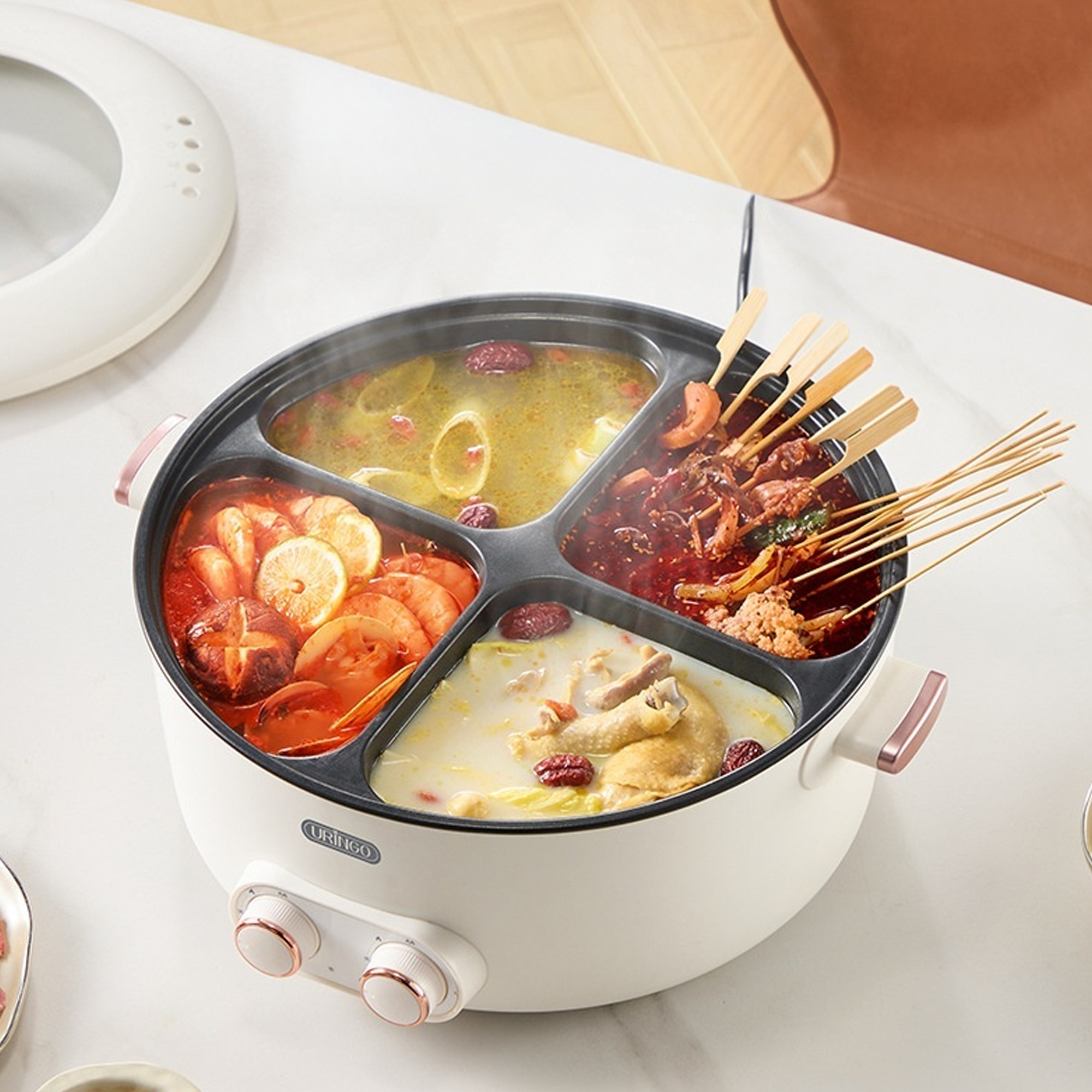 وعاء طهي كهربائي 6 لتر بأربع طبقات – طبخ صحي وسريع