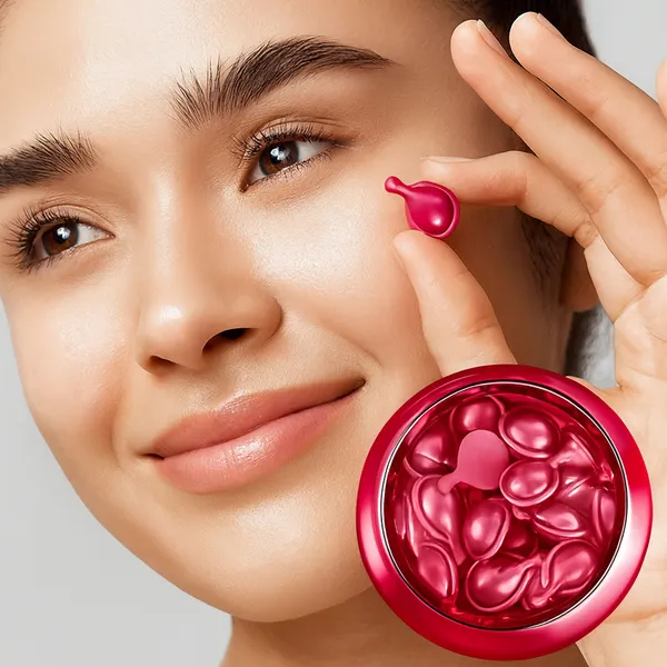 كبسولات سيروم موضعي للبشرة لتفتيح البشرة وشد المسام مع gua sha لعلاج الانتفاخ وشد الوجه هدية