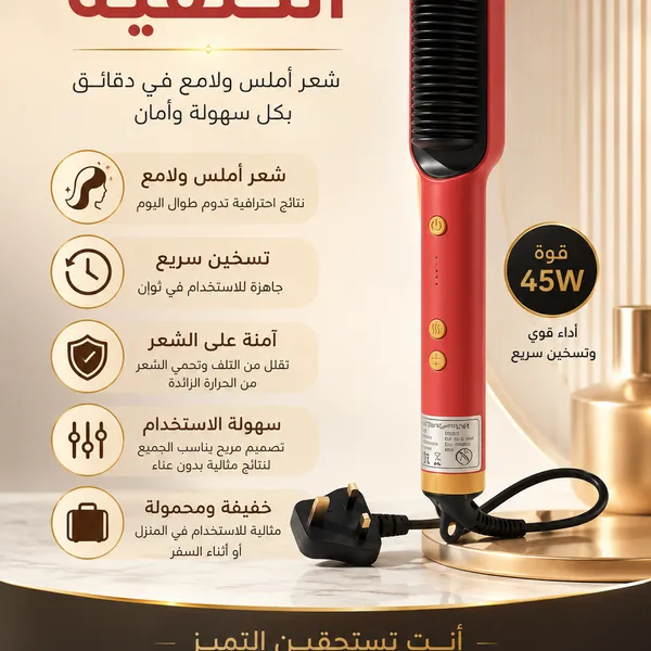 فرشاة التمليس الحراري بتقنية الأيونات