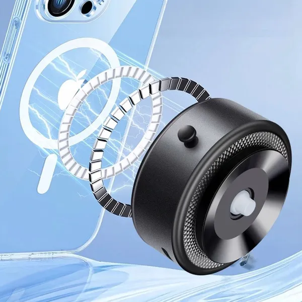 • حامل وشاحن هاتف مغناطيسي يعمل بالشفط