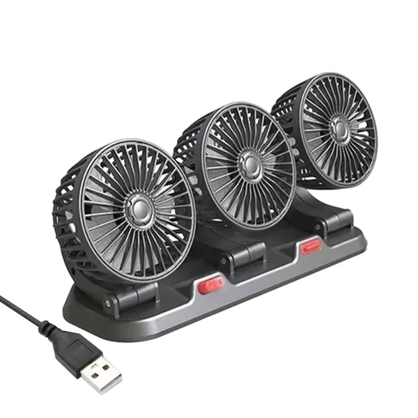 عرض مروحة سيارة بثلاث رؤوس + هدية نظارة HD Vision للقيادة+هدية بخاخ معطر جو السيارات