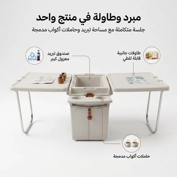 ايس بوكس محمول  ترابيزة قابلة للطي متعددة الاستخدامات 2*1