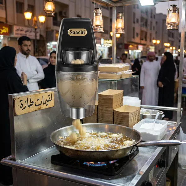 صانعة لقيمات والدونات الحديثة