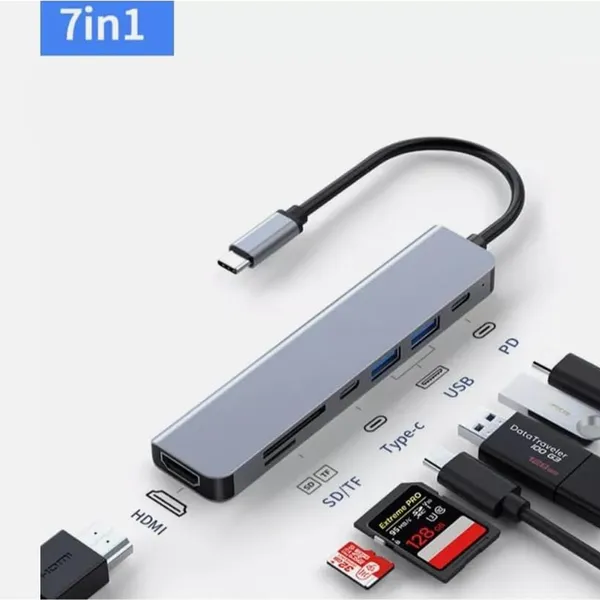 محول متعدد المنافذ (ناقل سريع - K4 HDMI-PD 100W - مداخل Type-c)