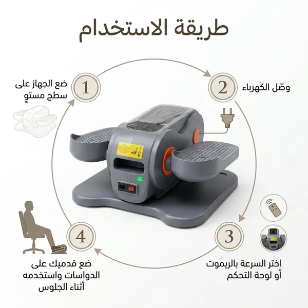 جهاز تمرين الساقين الكهربائي لكبار السن أثناء الجلوس – جهاز تمرين الدواسات DENX DX3715
