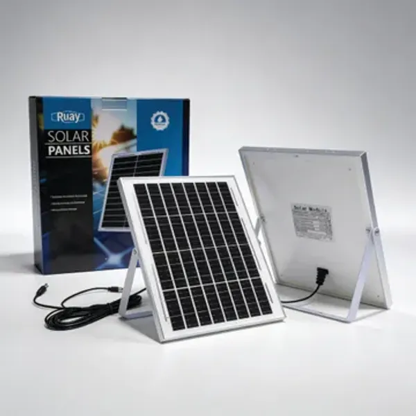 محطة طاقة شمسية محمولة مع 4 لمبات LED - الحل الأمثل للرحلات والطوارئ
