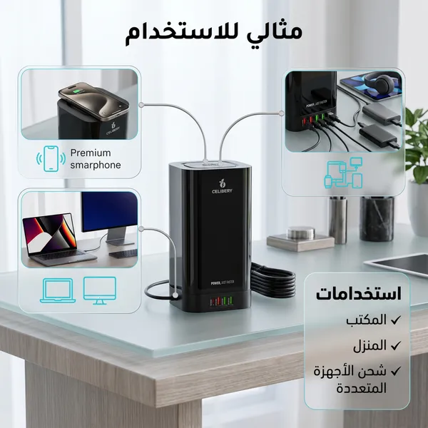 شاحن وتقسيم بلك وسيار و شاحن لاسلكي
