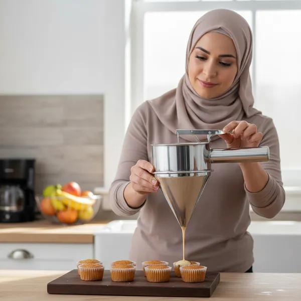 موزع قمع ستانلس ستيل مع رف متعدد الاستخدام 1.2 لتر من كاوسو