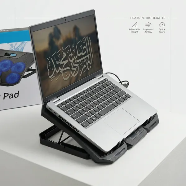 مروحة وحامل تبريد للاب توب