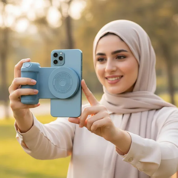 • مقبض تصوير مغناطيسي بزر كاميرا ios