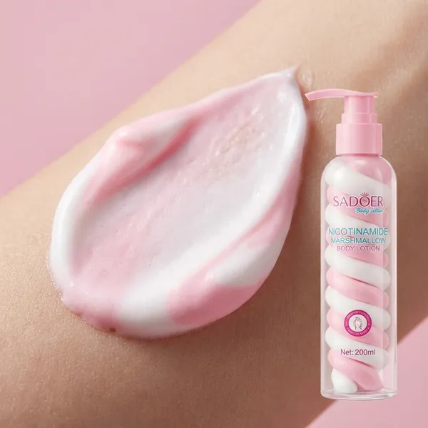 لوشن الجسم المرطب للعناية بالنياسيناميد والمارشميلو من SADOER