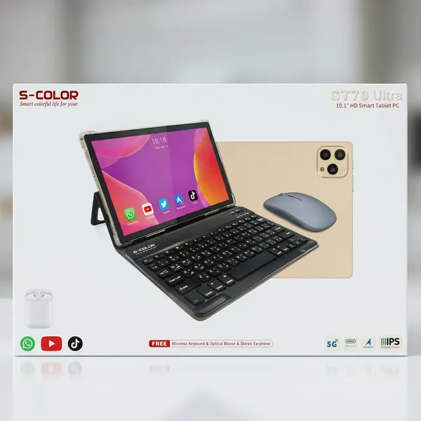 تابلت GT70 (ضمان عام ) بكيبورد و ماوس بلوتوث + مجموعة هدايا