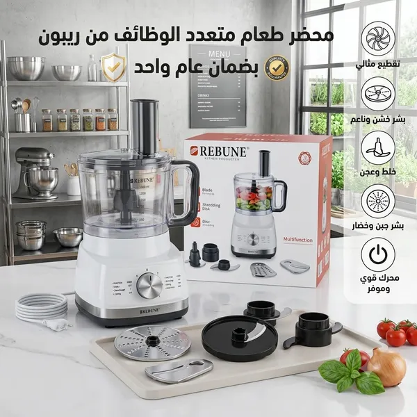 محضر طعام متعدد الوظائف من ريبون بضمان عام
