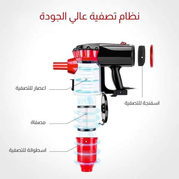 • مكنسة سلكية حديثة