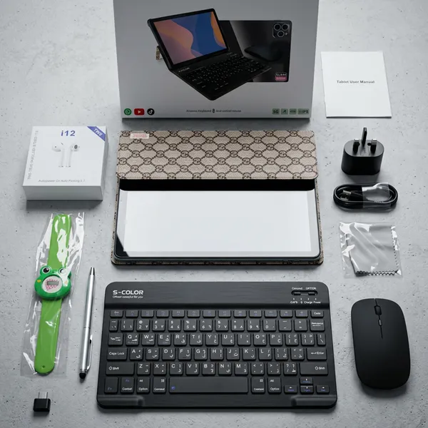 تابلت GT (10 inch) (ضمان عام ) بكيبورد و ماوس بلوتوث + مجموعة هدايا