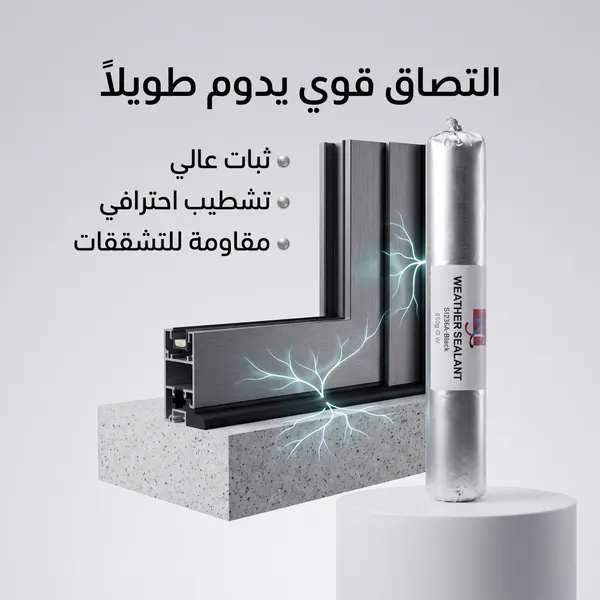 مادة لاصقة سيليكونية هيكلية مانعة للتسرب 850جم