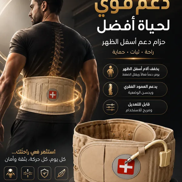 حزام دعم أسفل الظهر للرجال والنساء لتخفيف آلام أسفل الظهر